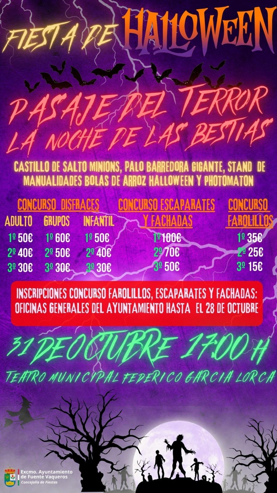 FIESTA DE HALLOWEEN Y CONCURSO DE ESCAPARATES Y FACHADAS 31 DE OCTUBRE DE 2024-Fuente Vaqueros
