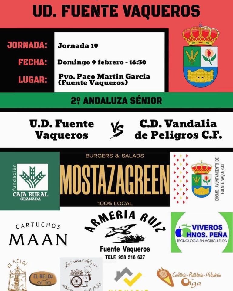 DEPORTES | UD FUENTE VAQUEROS VS VANDALIA PELIGROS DOMINGO 9 FEBRERO-Fuente Vaqueros