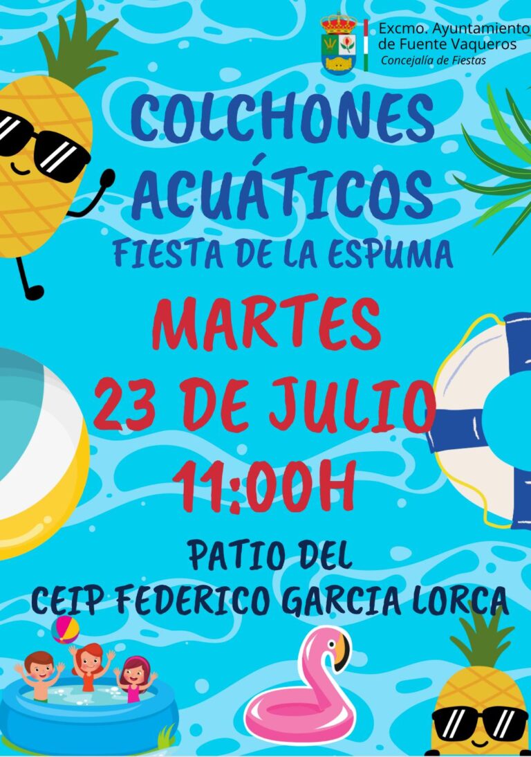 FIESTAS | COLCHONES ACUÁTICOS Y FIESTA DE LA ESPUMA-Fuente Vaqueros