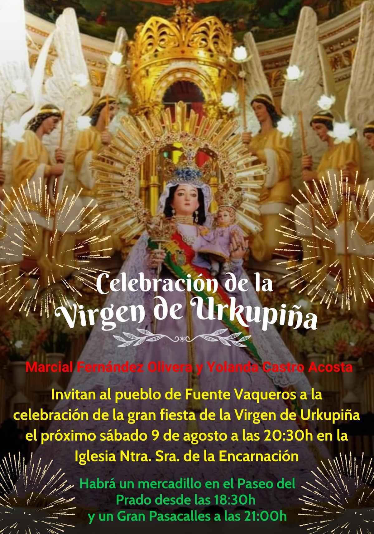 CELEBRACION DE LA FESTIVIDAD DE LA VIRGEN DE URKUPIÑA-Fuente Vaqueros