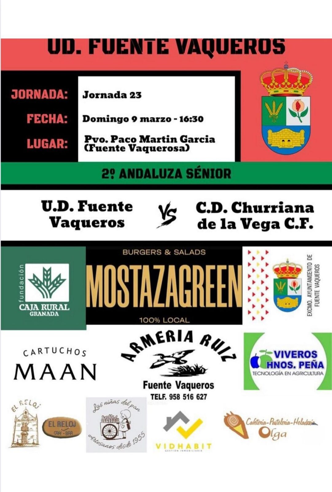 DEPORTES | UD FUENTE VAQUEROS VS CD CHURRIANA CF B -Fuente Vaqueros