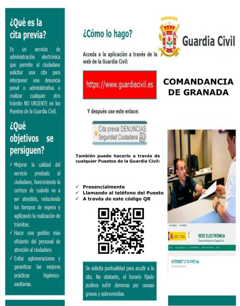INFORMACION IMPORTANTE GUARDIA CIVIL DE GRANADA -Fuente Vaqueros