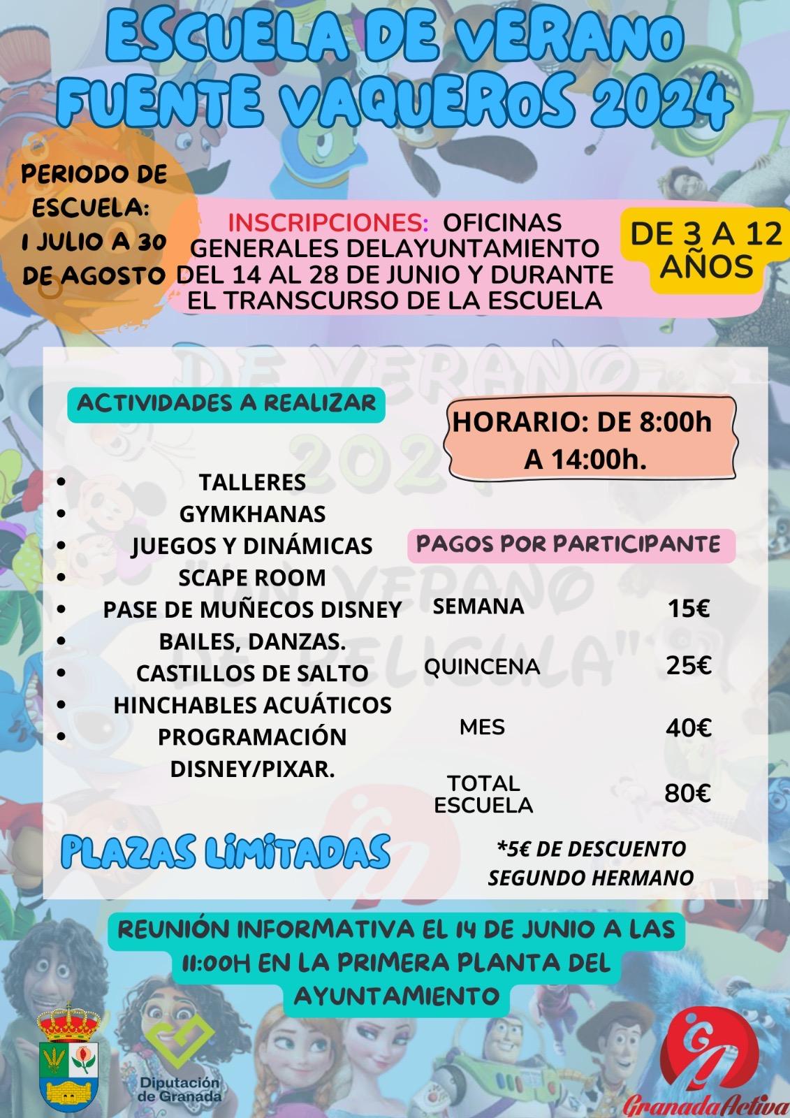 ESCUELA DE VERANO FUENTE VAQUEROS 2024-Fuente Vaqueros