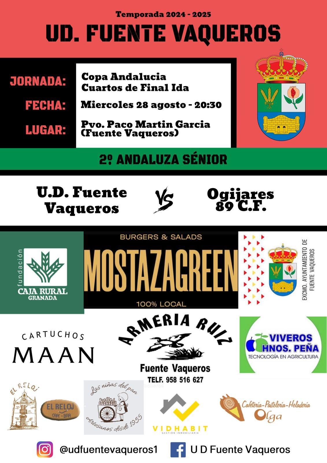 DEPORTES | CUARTOS DE FINAL COPA UD FUENTE VAQUEROS VS OGIJARES-Fuente Vaqueros