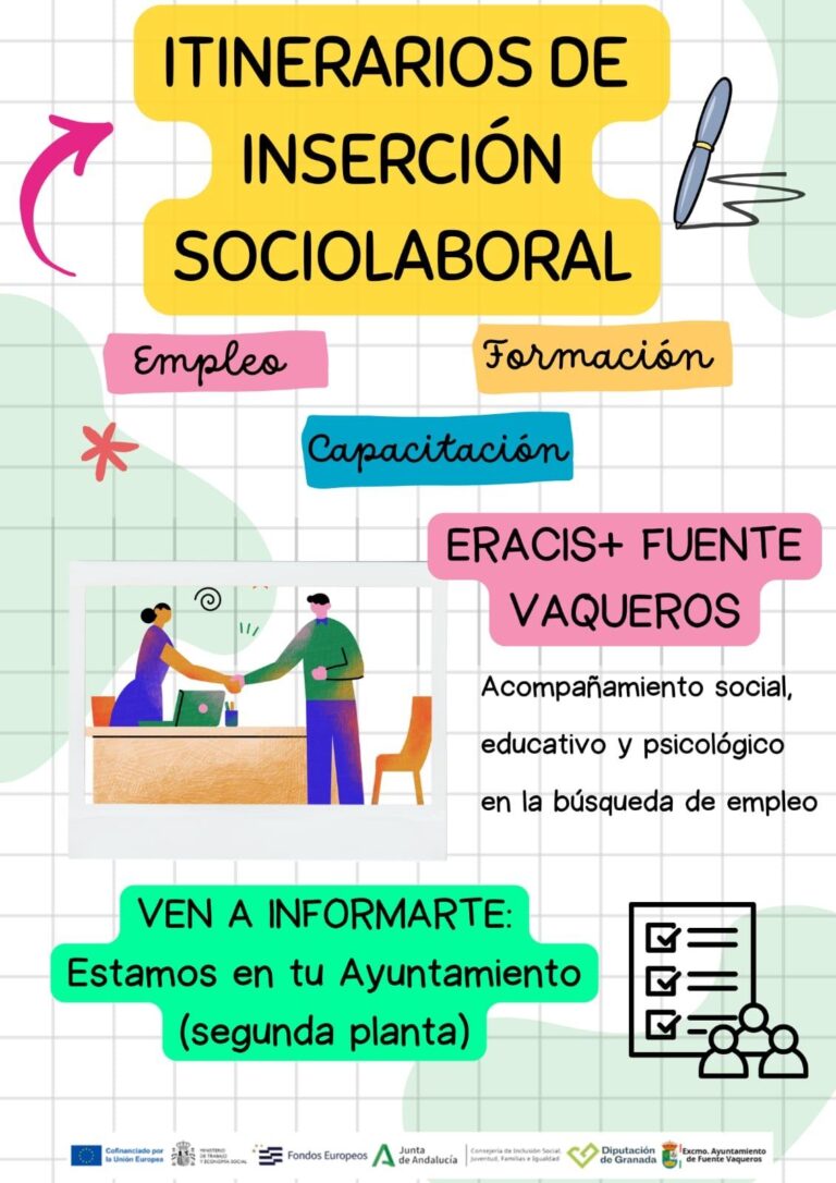 EL EQUIPO ERACIS TE ACOMPAÑA EN LA BUSQUEDA DE EMPLEO Y FORMACION-Fuente Vaqueros
