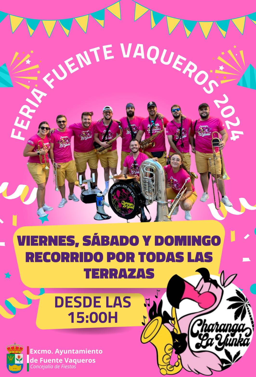 FIESTAS | MEDIO DIA CON RITMO POR CHARANGA LA YUNKA-Fuente Vaqueros