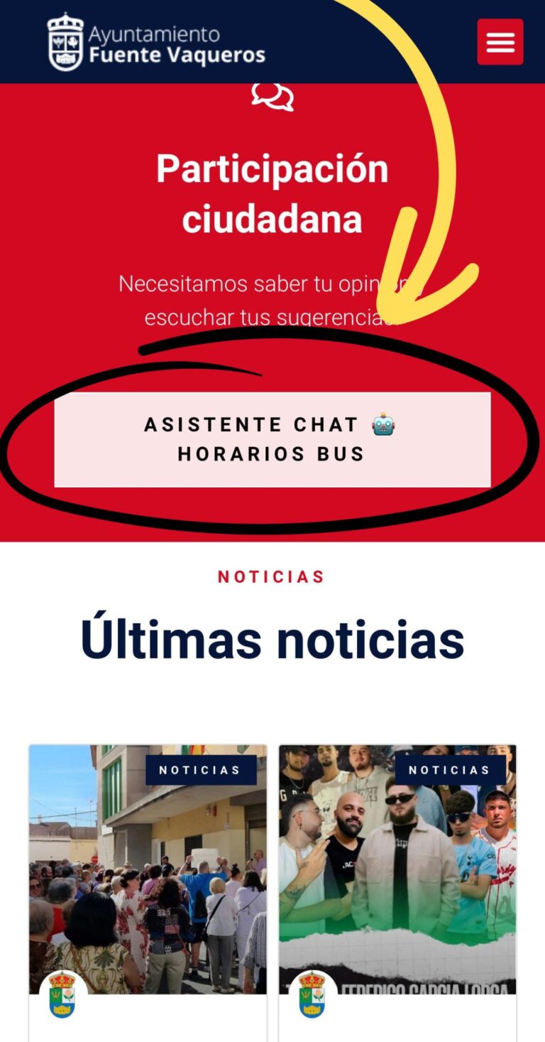 SERVICIOS | ASISTENTE VIRTUAL PARA LA CONSULTA DE LOS HORARIOS DE AUTOBUSES-Fuente Vaqueros