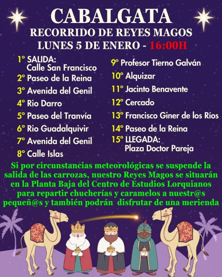 FIESTAS | MODIFICACION CABALGATA DE REYES -Fuente Vaqueros