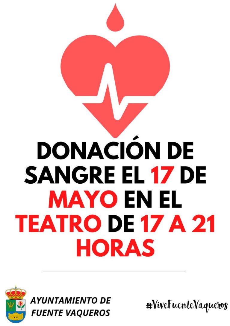 DONACIÓN DE SANGRE 17 DE MAYO-Fuente Vaqueros