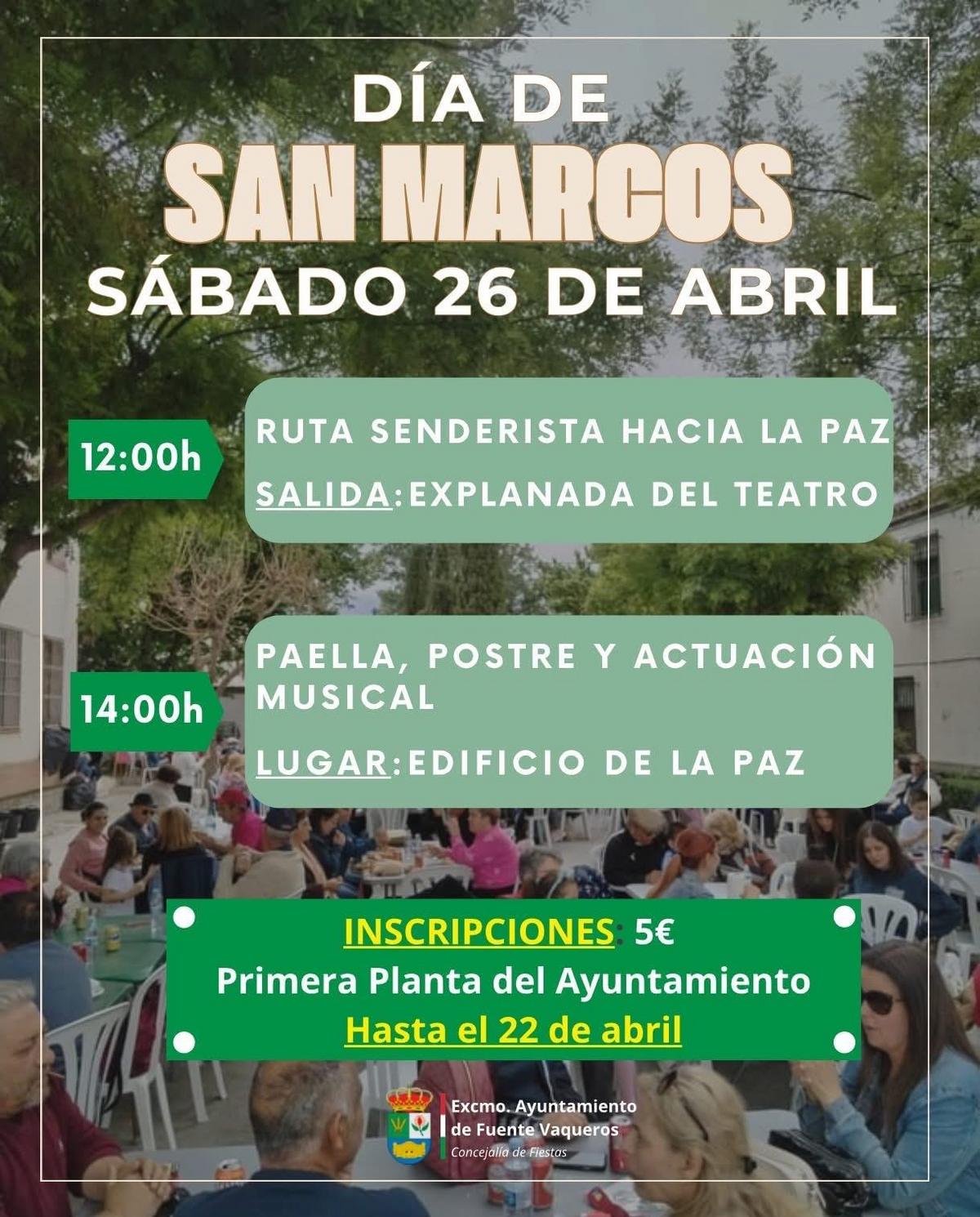 FIESTAS | CELEBRACION DEL DIA DE SAN MARCOS 26 DE ABRIL-Fuente Vaqueros