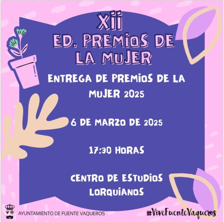 MUJER | XII EDICION PREMIOS DE LA MUJER-Fuente Vaqueros