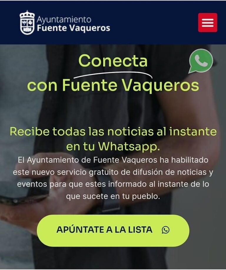 SERVICIOS | RECIBE TODAS LAS NOTICIAS DE FUENTE VAQUEROS CON EL CANAL DE DIFUSIÓN DE WHATSAPP -Fuente Vaqueros