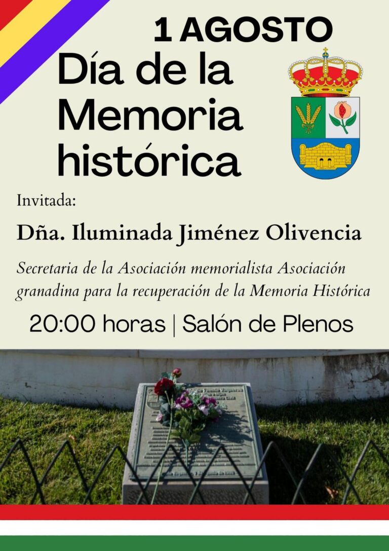 OCIO | MAÑANA, 1 DE AGOSTO CELEBRACIÓN DEL DÍA DE LA MEMORIA HISTÓRICA -Fuente Vaqueros