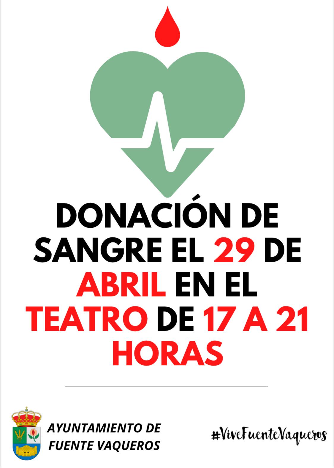 DONACION DE SANGRE 29 DE ABRIL-Fuente Vaqueros