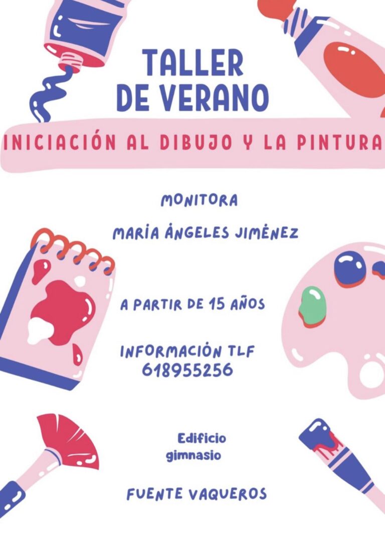 EDUCACION | TALLER DE VERANO INICIACIÓN AL DIBUJO Y PINTURA -Fuente Vaqueros