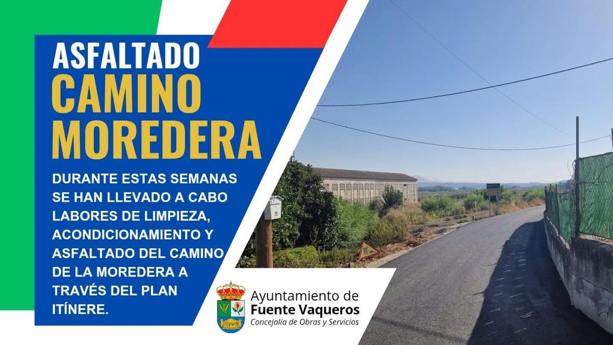 OBRAS | ASFALTADO DEL CAMINO DE LA MOREDERA-Fuente Vaqueros
