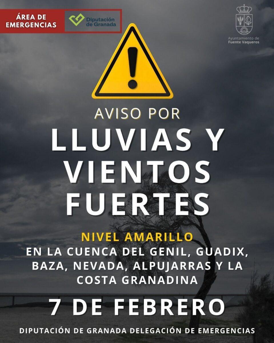 COMUNICADO 16 | SITUACIÓN METEOROLÓGICA Y AVISO DE TRÁFICO-Fuente Vaqueros