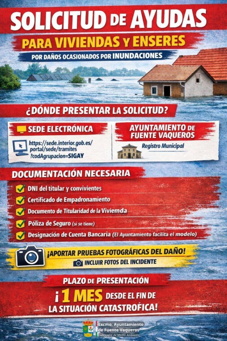 INFORMACIÓN | AYUDAS A VIVIENDAS Y ENSERES-Fuente Vaqueros