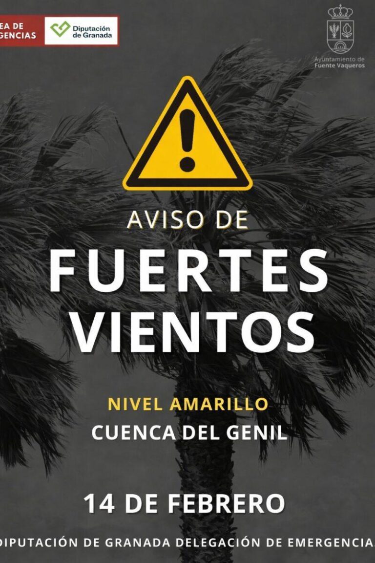 INFORMACIÓN | NIVEL AMARILLO POR FUERTES VIENTOS-Fuente Vaqueros