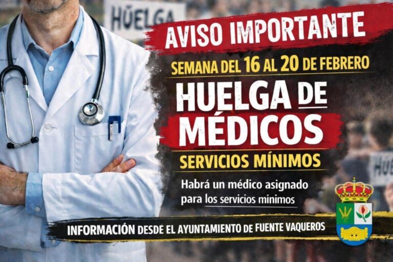 INFORMACIÓN | SERVICIOS MÍNIMOS POR HUELGA DE MEDICOS-Fuente Vaqueros