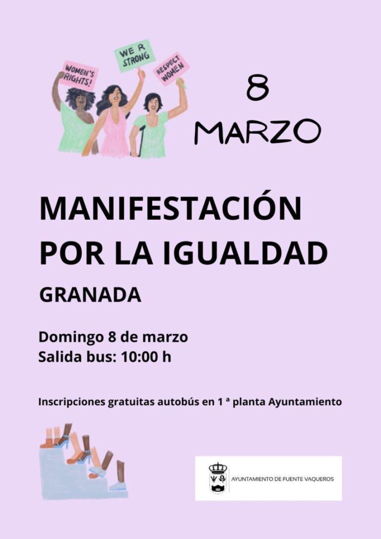 MUJER | MANIFESTACION POR LA IGUALDAD-Fuente Vaqueros