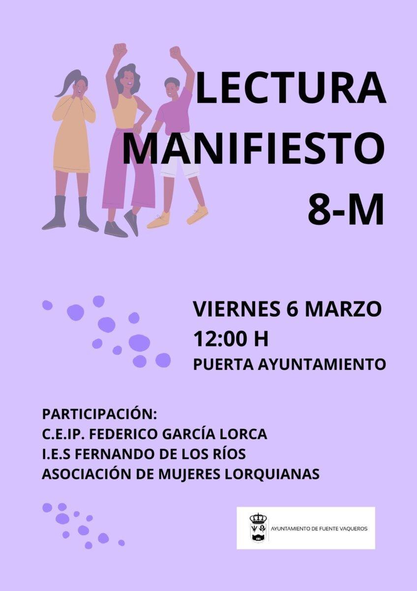 MUJER | LECTURA MANIFIESTO 8M-Fuente Vaqueros