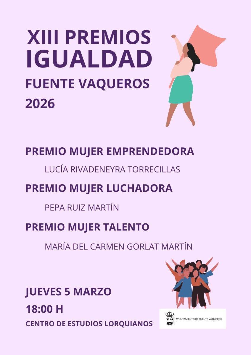 MUJER | XIII PREMIOS IGUALDAD-Fuente Vaqueros