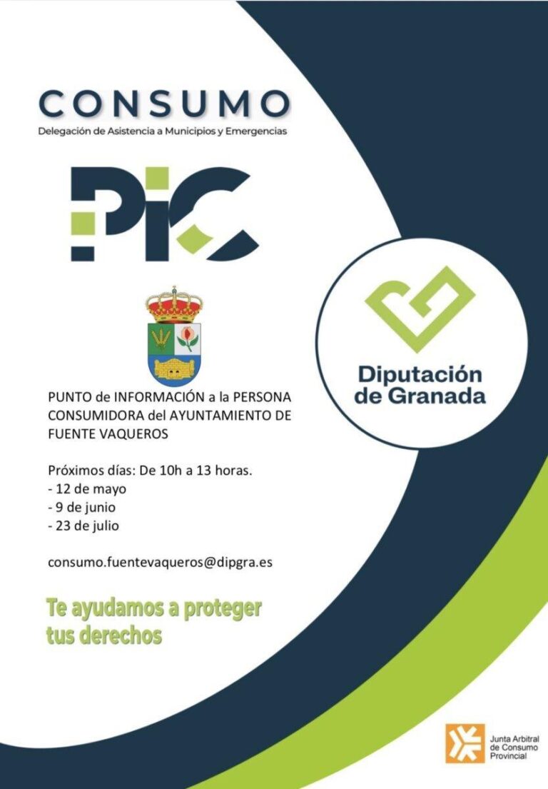 FECHAS DEL PUNTO DE INFORMACION A LA PERSONA CONSUMIDORA-Fuente Vaqueros