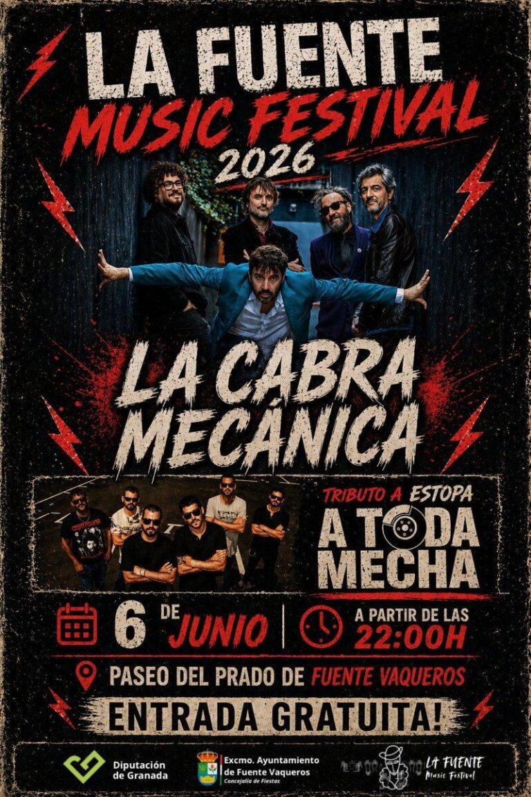 FIESTAS | HOY 6 DE JUNIO CONCIERTOS LA FUENTE MUSIC FESTIVAL-Fuente Vaqueros