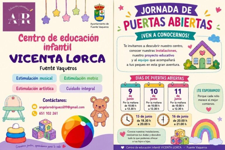 EDUCACIÓN | JORNADAS PUERTAS ABIERTAS GUARDERÍA FUENTE VAQUEROS-Fuente Vaqueros