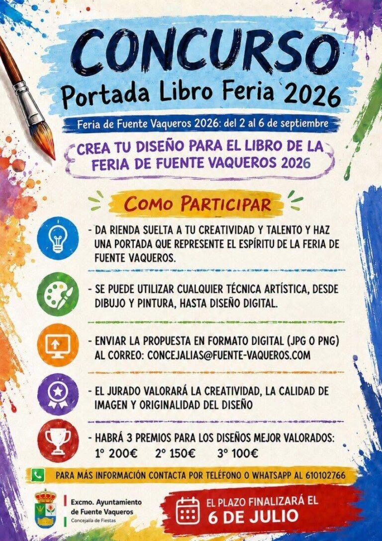 FIESTAS | CONCURSO PORTADA LIBRO FERIA FUENTE VAQUEROS 2026-Fuente Vaqueros
