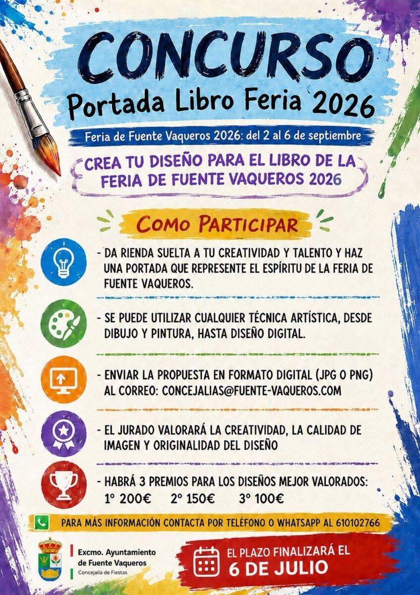 FIESTAS | CONCURSO PORTADA LIBRO FERIA FUENTE VAQUEROS 2026-Fuente Vaqueros