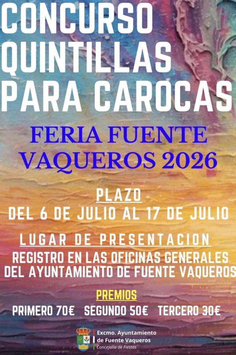 FIESTAS | CONCURSO QUINTILLAS FERIA FUENTE VAQUEROS 2026-Fuente Vaqueros