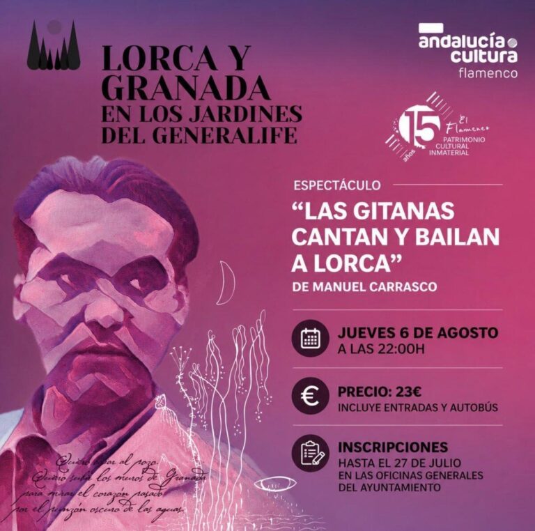 CULTURA | LORCA Y GRANADA ESPECTÁCULO EN LOS JARDINES DEL GENERALIFE-Fuente Vaqueros