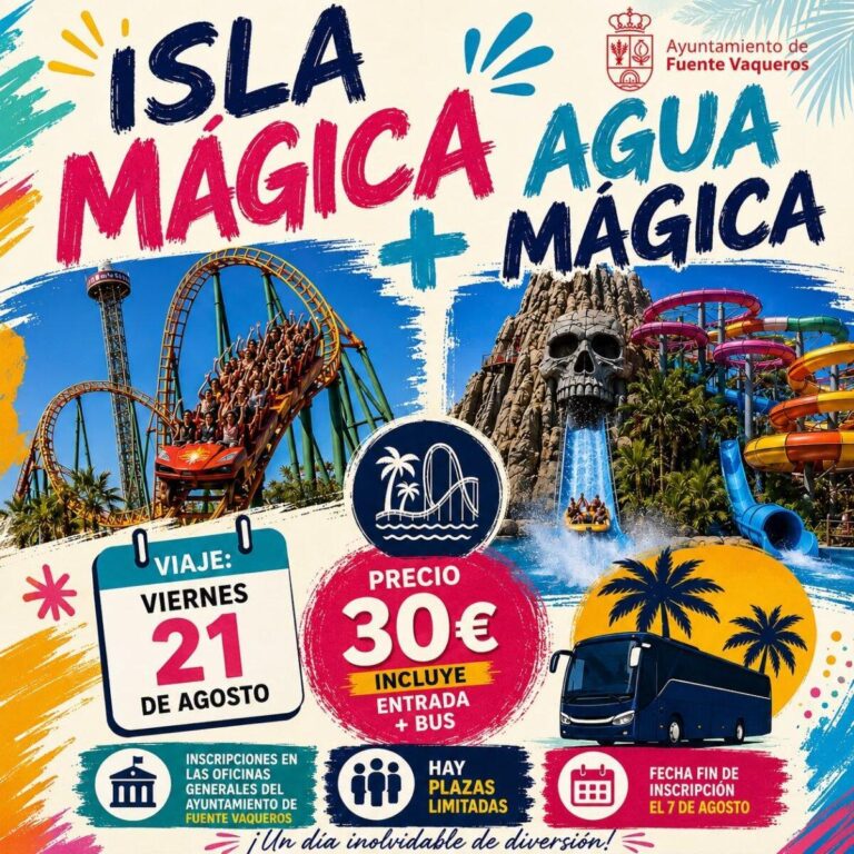 FIESTAS | VIAJE A ISLA MÁGICA Y AGUA MAGICA-Fuente Vaqueros