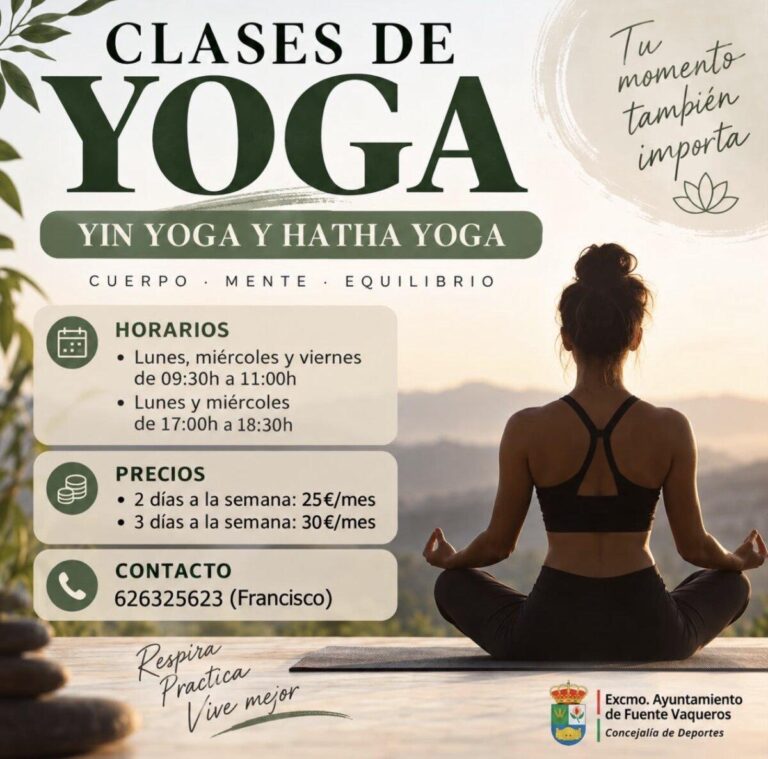 DEPORTES | CLASES DE YOGA - YIN YOGA Y HATHA YOGA-Fuente Vaqueros