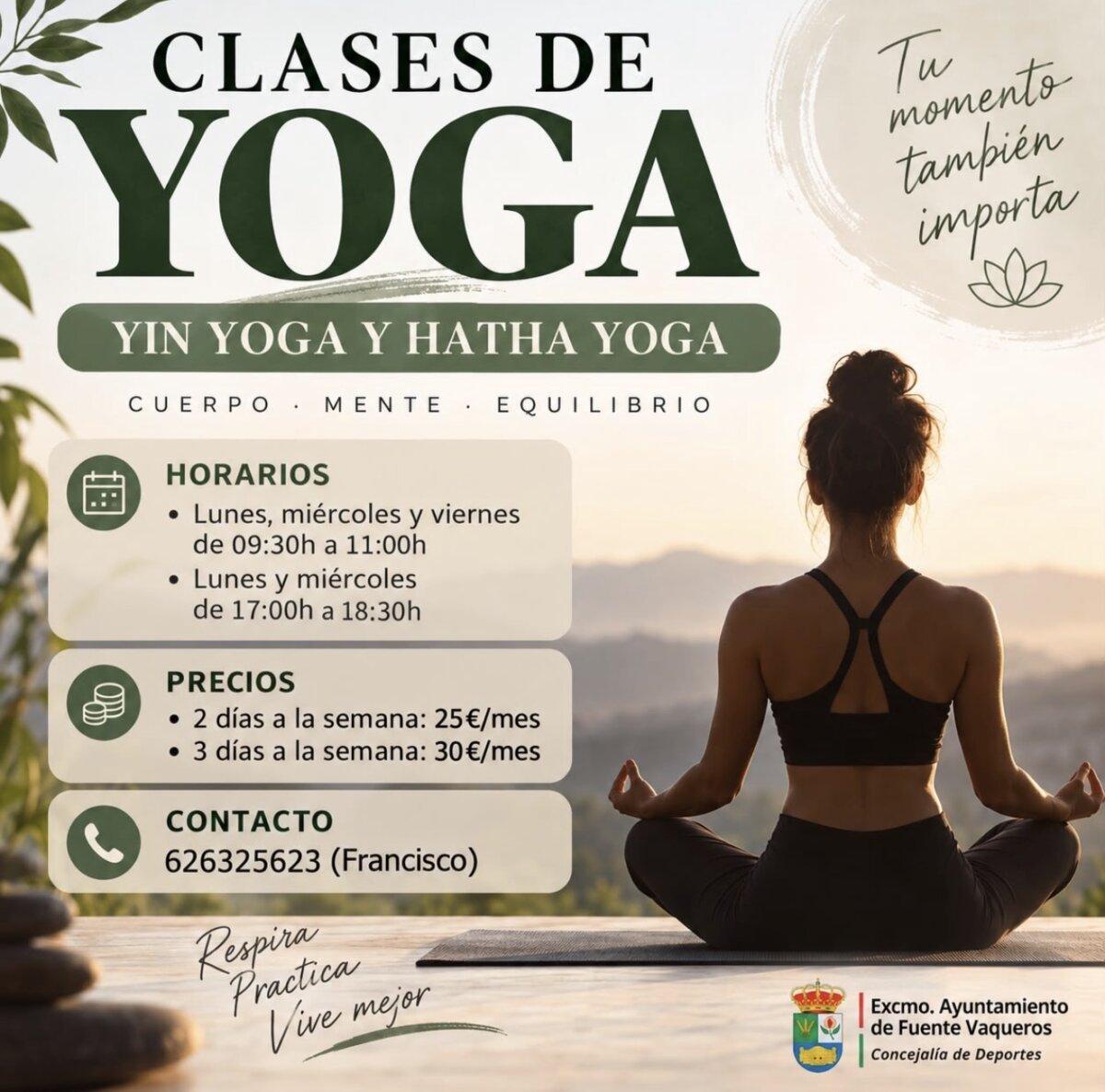 DEPORTES | CLASES DE YOGA - YIN YOGA Y HATHA YOGA-Fuente Vaqueros
