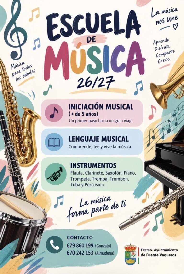 ESCUELA DE MÚSICA 2026-2027-Fuente Vaqueros
