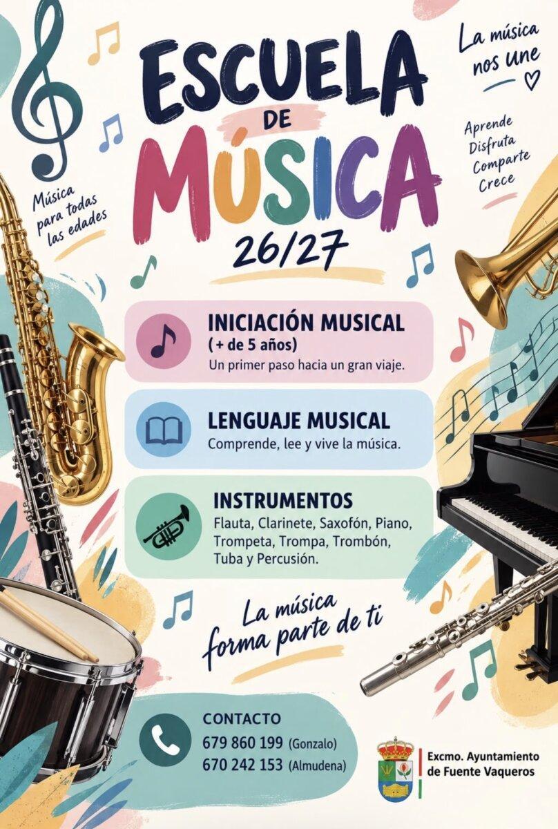 ESCUELA DE MÚSICA 2026-2027-Fuente Vaqueros
