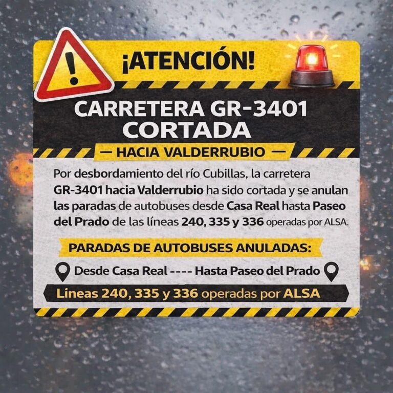 COMUNICADO 11 | AVISO IMPORTANTE DE TRÁFICO Y TRANSPORTE PÚBLICO-Fuente Vaqueros