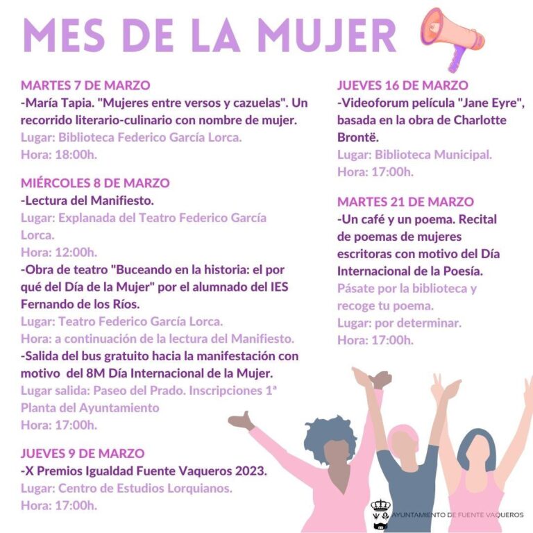 IGUALDAD | CELEBRACIÓN DEL 8 DE MARZO, DÍA INTERNACIONAL DE LA MUJER-Fuente Vaqueros