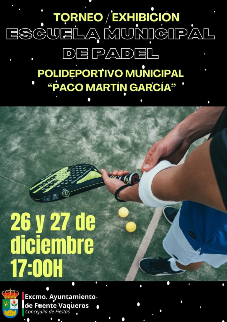 NAVIDAD | TORNEO/EXHIBICIÓN ESCUELA MUNICIPAL DE PADEL-Fuente Vaqueros