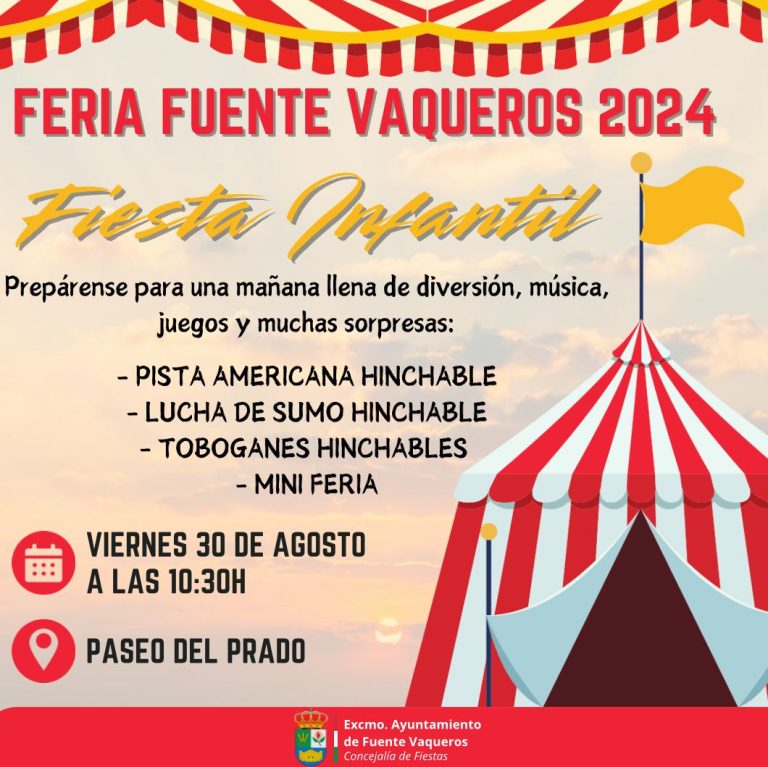 FIESTAS | MINI FERIA VIERNES 30 DE AGOSTO FERIA FUENTE VAQUEROS 2024-Fuente Vaqueros