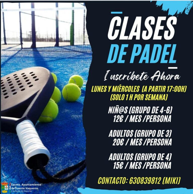 DEPORTES | CLASES DE TENIS PADEL Y MULTIDEPORTE-Fuente Vaqueros