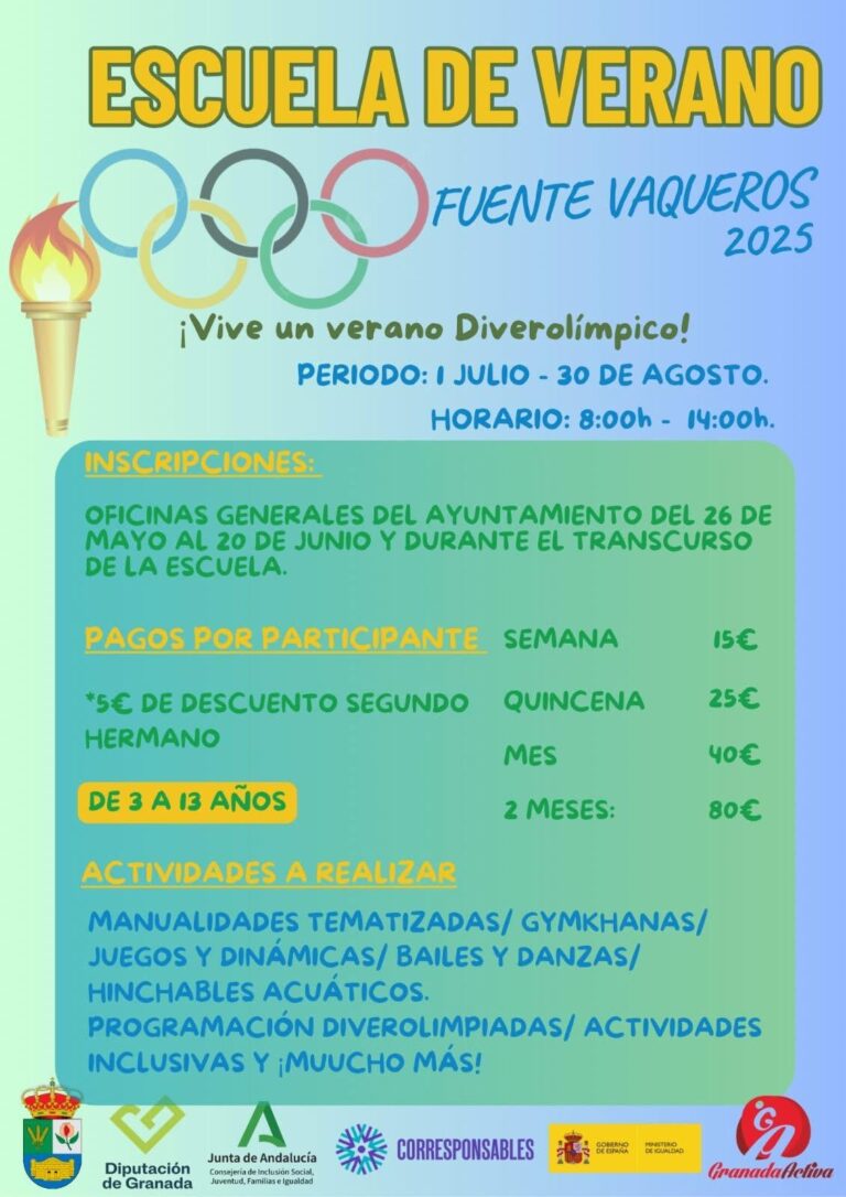 ESCUELA DE VERANO FUENTE VAQUEROS 2025-Fuente Vaqueros