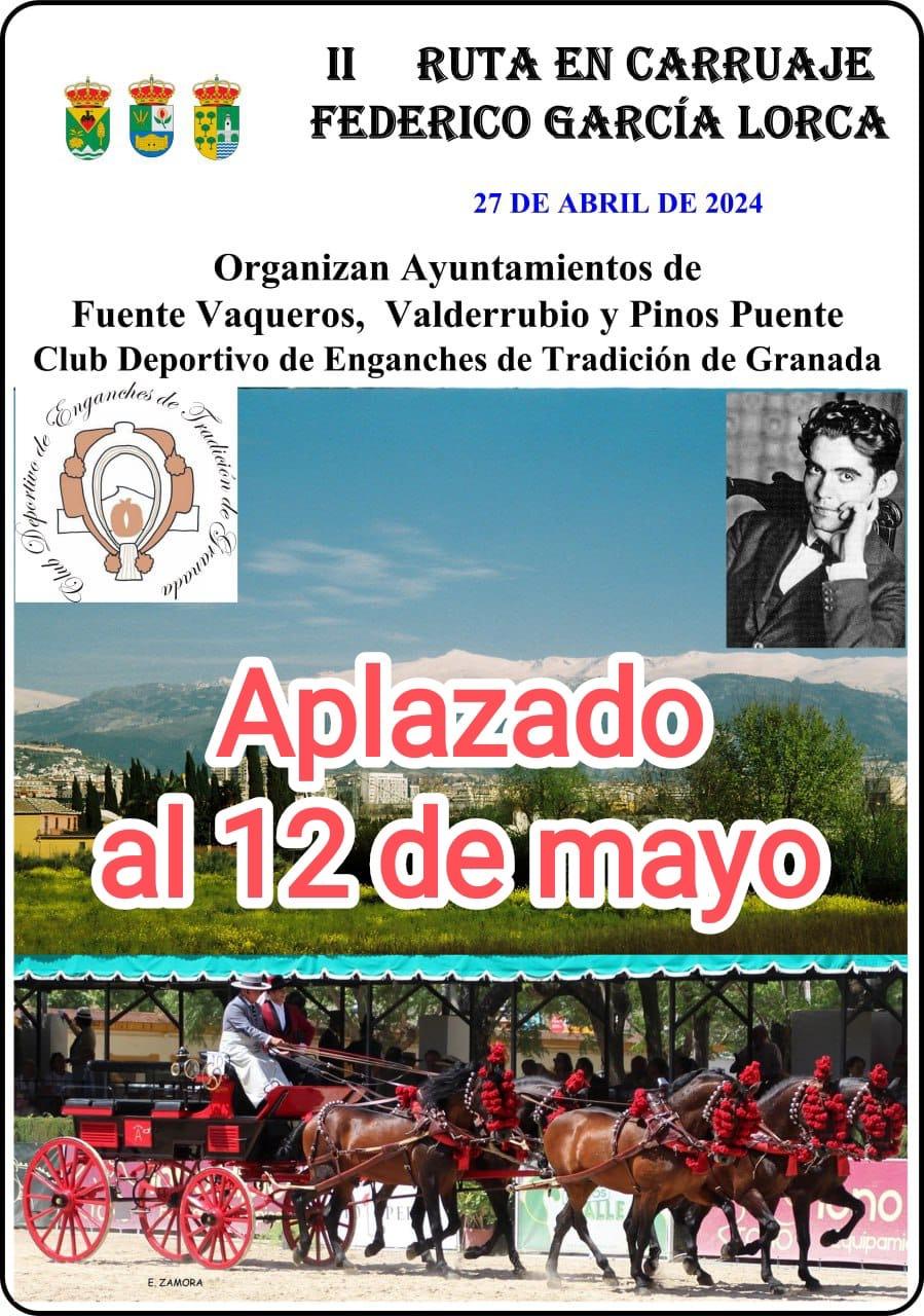 APLAZADA LA II RUTA EN CARRUAJE FEDERICO GARCIA LORCA-Fuente Vaqueros
