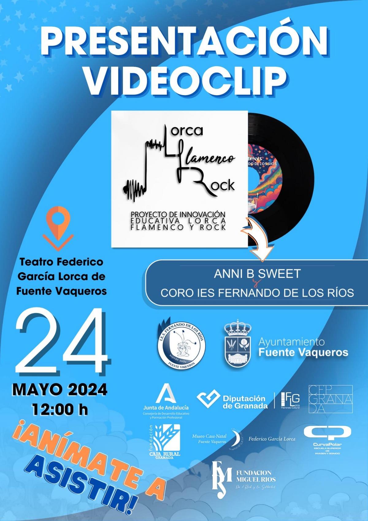 CULTURA | LORCA FLAMENCO ROCK PRESENTACIÓN DE VIDEOCLIP IES FERNANDO DE LOS RIOS-Fuente Vaqueros