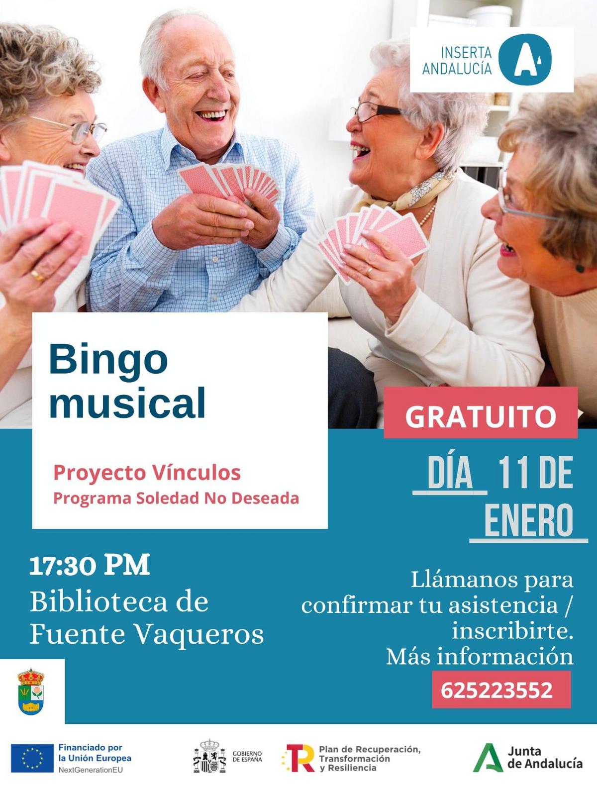 BINGO MUSICAL PROYECTO VÍNCULOS -Fuente Vaqueros