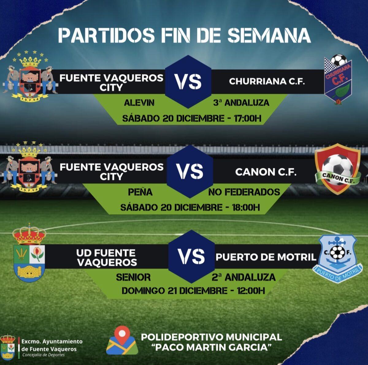DEPORTES | PROGRAMACION DE TODAS LAS JORNADAS DE ESTE FIN DE SEMANA-Fuente Vaqueros