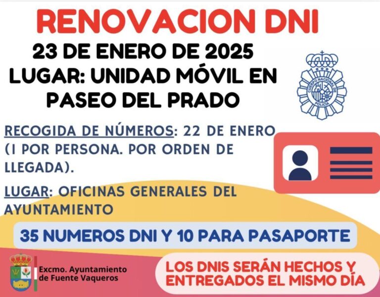 INFORMACION | RENOVACION DE DNI Y PASAPORTE EN FUENTE VAQUEROS-Fuente Vaqueros